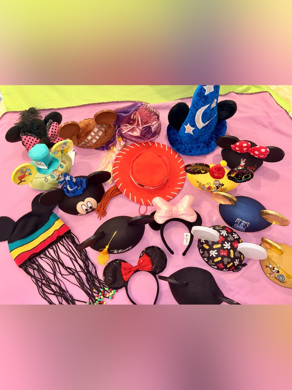 ✨ MAGICAL LOT! 17 Authentic Disney Parks Ear Hats & Minnie Headbands ✨ AMAZING
